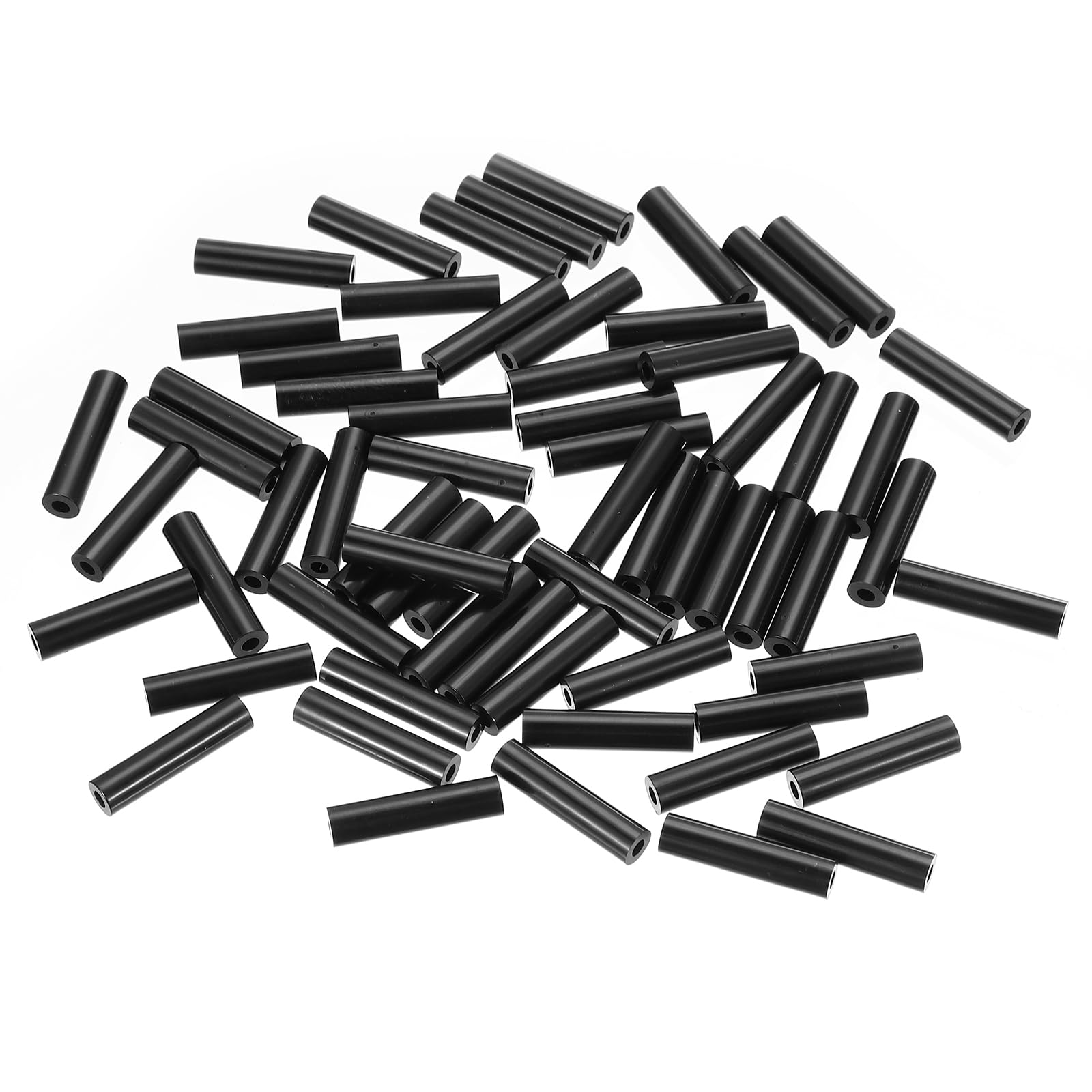 PATIKIL M3 Black ABS ID 3.2mm,OD 7mm,Length 29mm, Nylon Round Spacer Washers, 120Pcs Plastic Standoff Rubber Nut Unthreaded for M3 Screws Electrical Outlet Switch Receptacle