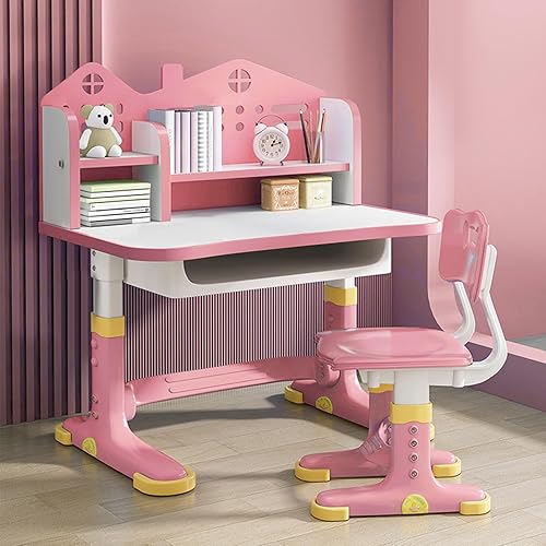 PAPABA Kids Desk and Chair Set, Height Adjustable Astronaut