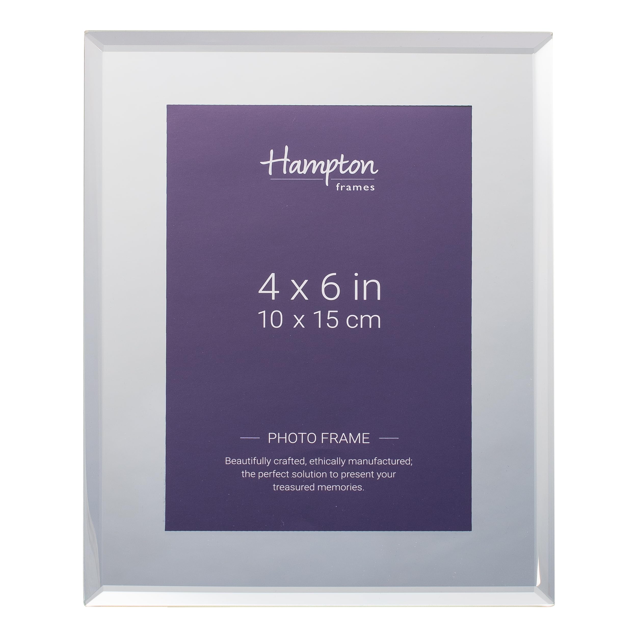Hampton Frames REFLECT 4x6 (10x15cm) Silver Mirror Photo Frame Glass REF46SM