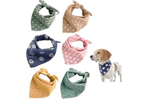 6-Piece pet Scarf, Adjustable and Washable, Soft Polka dot Rabbit Print Headscarf, Comfortable for Daily wear, Suitable for S