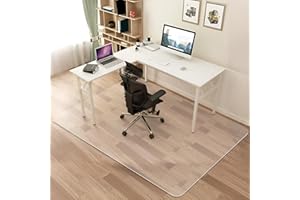 Azadx Office Chair Mat for Hardwood Floor Clear Chair Mat for Easy Glide and Protection Floor Protector for Under Desk Chair Mat Plastic Floor Mat for Office Chair(51" x 63" for Hard Floor)