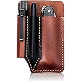 EASYANT Leather Pocket Organizer Handmade Multitool Sheath Accessories Leather EDC Pouch for Men