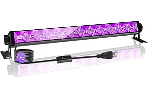 SHGPODA 42W Black Light Bar with 5.25ft Cord and Switch, Light Up 23x23ft, 40 LEDs Blacklights for Glow Party, Halloween Decor, Body Paint, Bedroom, Classroom 1 Pack