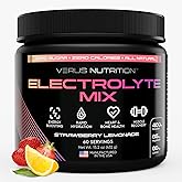 VERUS NUTRITION Strawberry Lemonade Electrolyte Powder, Zero Sugar, 60 SVG | Complete Electrolyte Blend with Sodium, Potassium, Magnesium, Calcium &amp; Chloride, Keto, Fasting &amp; Vegan Friendly
