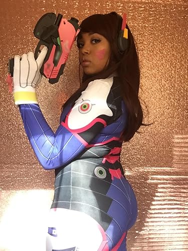 DAZCOS US Size Women's Game Cosplay Costume Blue Bodysuit with Detached Gloves and Socks : DAZCOS Women US Size Anime Cosplay Costume Outfit with