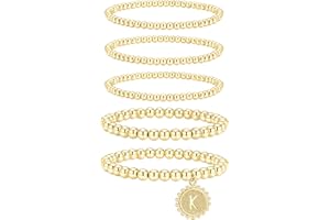 adoyi Dainty Gold Silver Chain Bracelets Set for Women Girls 14K/18K Real Gold Plated Layered Link Chain Bangle Bracelets Pack for Women Adjustable Stackable beaded Bracelets Jewelry Gifts