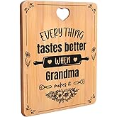 Grandma Gifts, Grandma Birthday Gifts - Engraved Bamboo Cutting Board - Christmas Gifts for Grandma, Birthday Gifts for Grandma