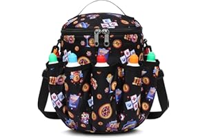 FOKDUVB Bingo Bags with Pockets for Bingo Daubers Dabbers Dobbers Dotters Bingo Bag for Bingo Stuff Supplies Bingo Accessories for Bingo Casino Game Lovers Juego de Loteria Bingo Casino Bag Wallet Purse Pouch
