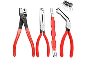 Okumoe 4Pcs Electrical Disconnect Pliers, Automotive Electrical Connector Separaator, Electrical Plug Connector Disconnect Tool for Cars, Trucks & SUVs