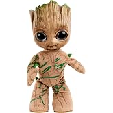 Mattel Marvel Plush, Groovin&rsquo; Groot Dancing &amp; Talking Figure from the Disney+ Series I Am Groot, Soft Toy for Kids, Fans &amp; Collectors
