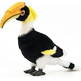 Realistic Great Hornbill Stuffed Animal Plush Toy - Lifelike Bird Collection for Nature Enthusiasts