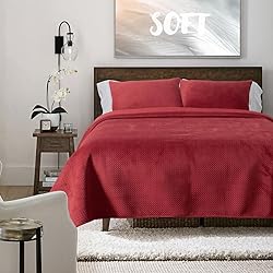 KASENTEX Plush Poly Velvet Lavish Design Quilt Set