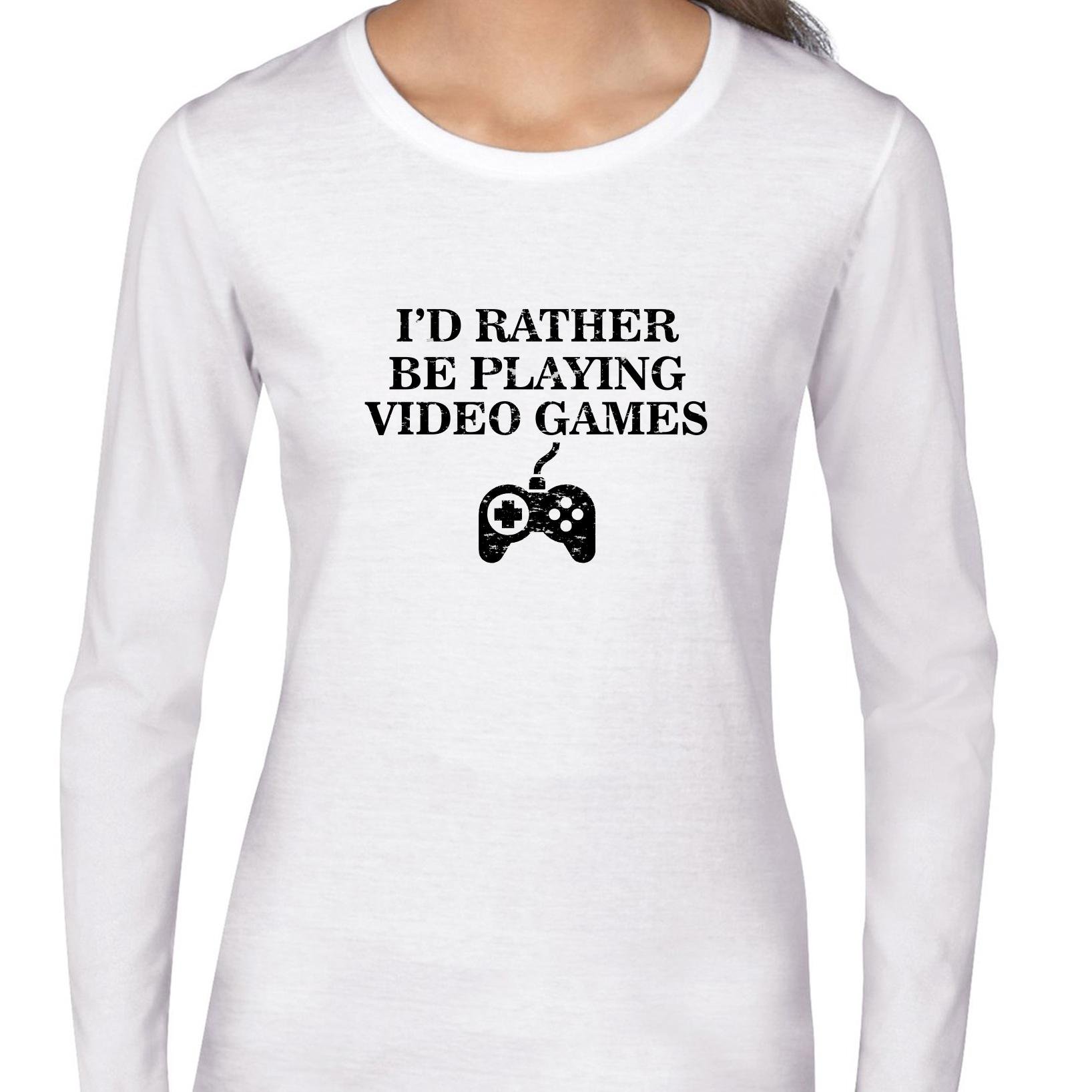 Hollywood Thread I'd Rather Be Playing Video Games - Gamer T-shirt