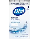 Dial White Antibacterial Deodorant Soap, 4 Oz, 8 Count | Leaves skin feeling soft, Gentle for daily use, No SLS and SLES or parabens, Cruelty free, Larger 4 oz bar