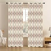 Western Boho Curtains for Living Room Southwestern Aztec Blackout Curtains for Bedroom Rustic Geometric Pattern Room Darkening Window Drapes 42x84 Inches 2 Panels,Beige and Red