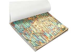 Sekonow Variegated Gold Leaf Sheets 50pcs, Colorful Imitation Gold Foil Sheets Paper Booklet for Art Craft Painting Gilding D
