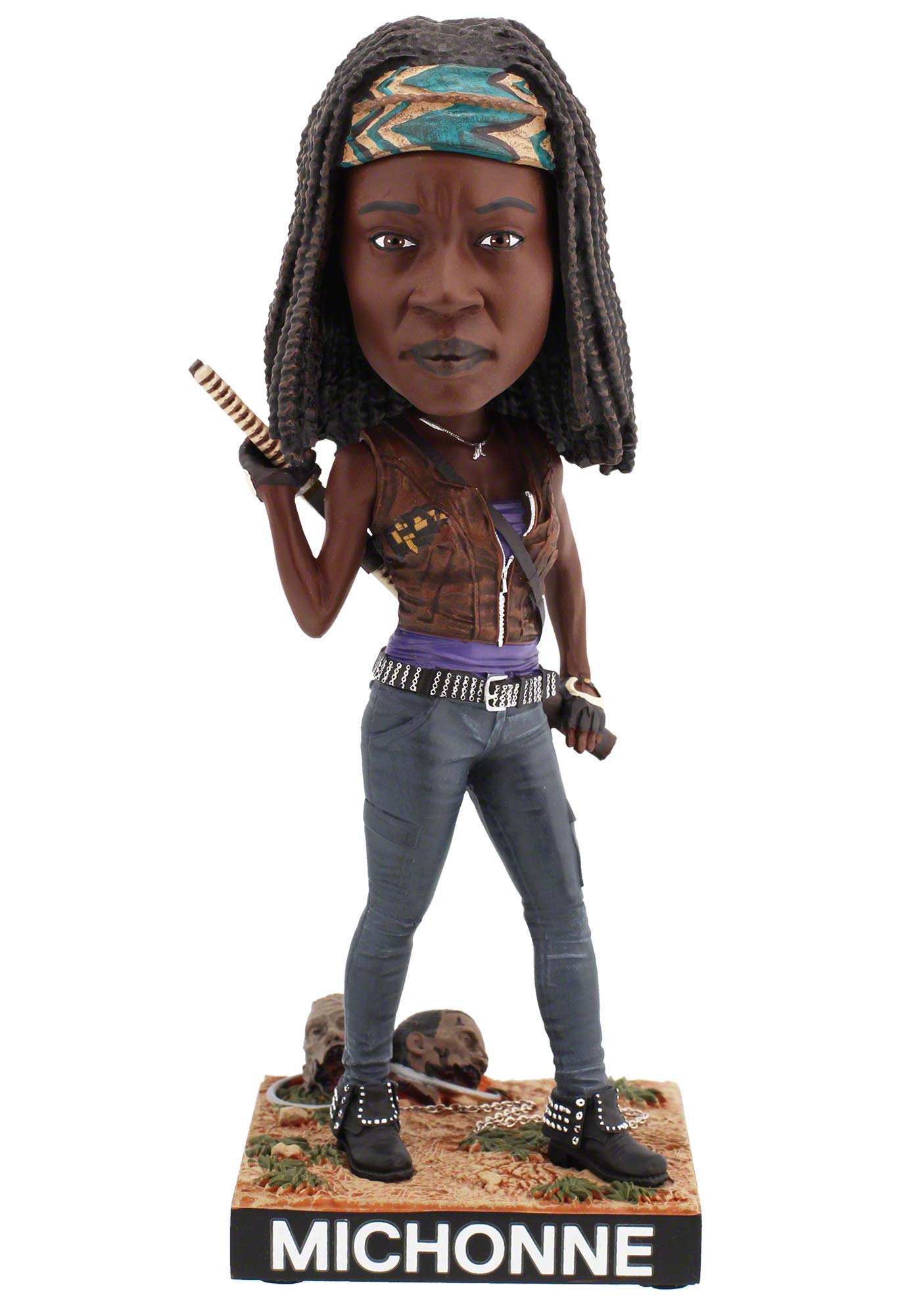 Royal Bobbles The Walking Dead Michonne Bobblehead, Premium Polyresin Lifelike Figure, Unique Serial Number, Exquisite Detail