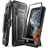 SUPCASE for Samsung Galaxy S23 Plus Case with Built-in Kickstand, Black | 1x Front Frame, Charge Port Cover, Belt Clip Holster, Military-Grade Protection, Anti-Slip, Shockproof, Unicorn Beetle Pro