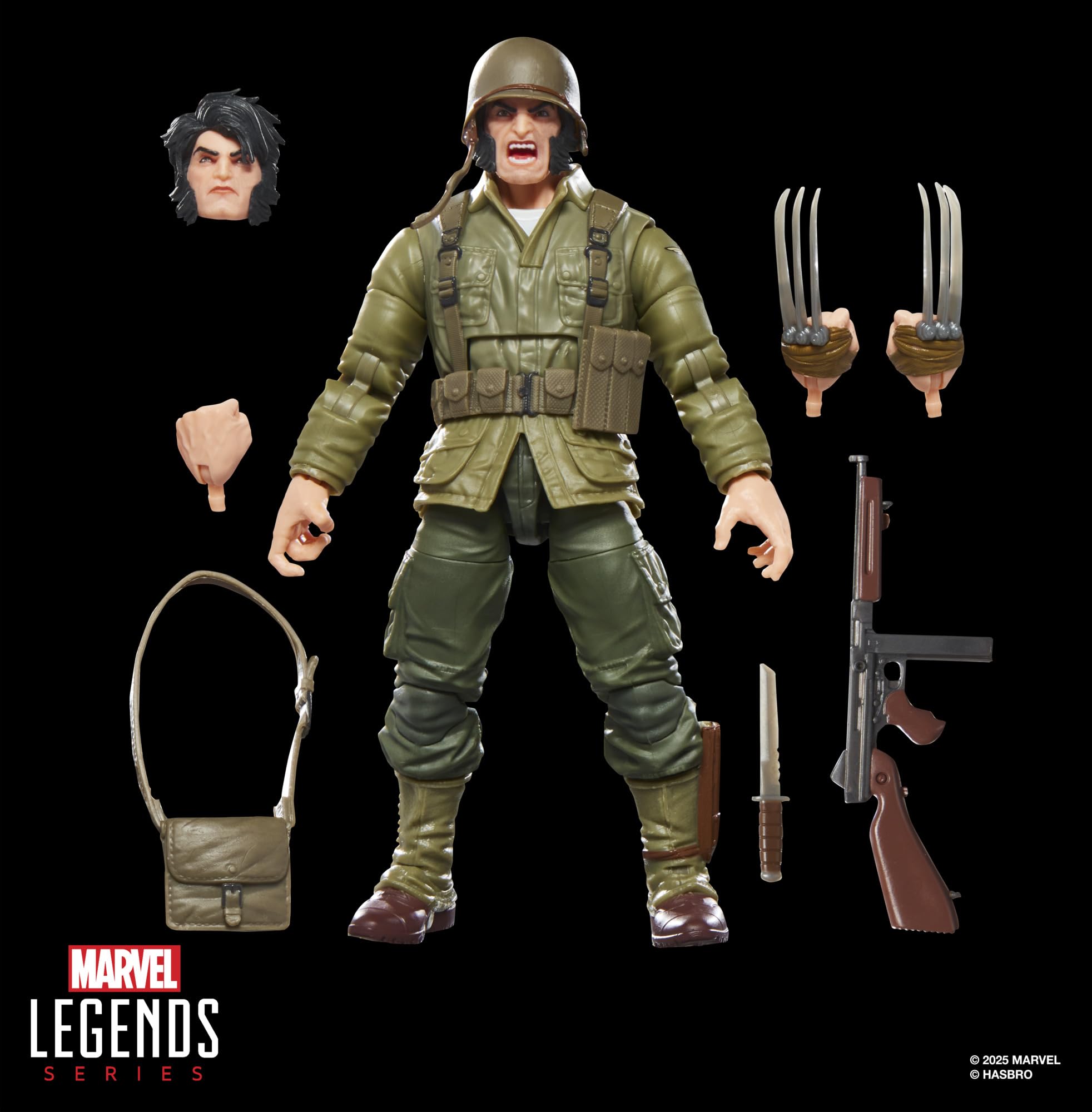 Marvel Legends Series Wolverine (WWII Logan), X-Men Comics Collectible 6-Inch Scale Action