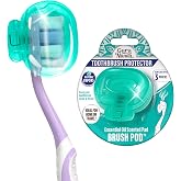 GuruNanda Brush Pods Manual &amp; Electric Toothbrush Covers, 1 ct | Natural Essential Oil Vapors Keep Toothbrushes Fresh|Ventilated Clip-On Travel Toothbrush Accessory for Home &amp; on the Go Use
