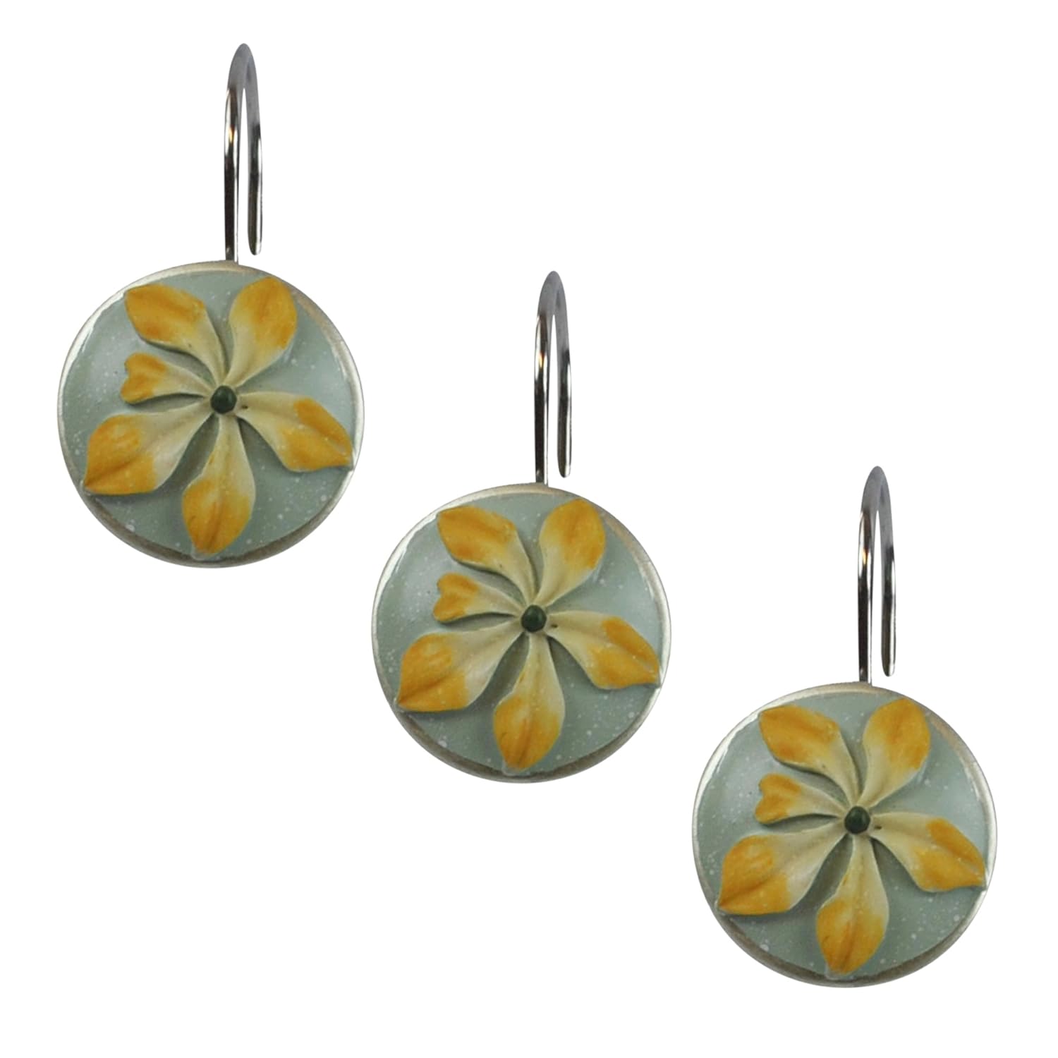 Amazon Com Sherry Kline Villa Flora Shower Curtain Hooks Set Of