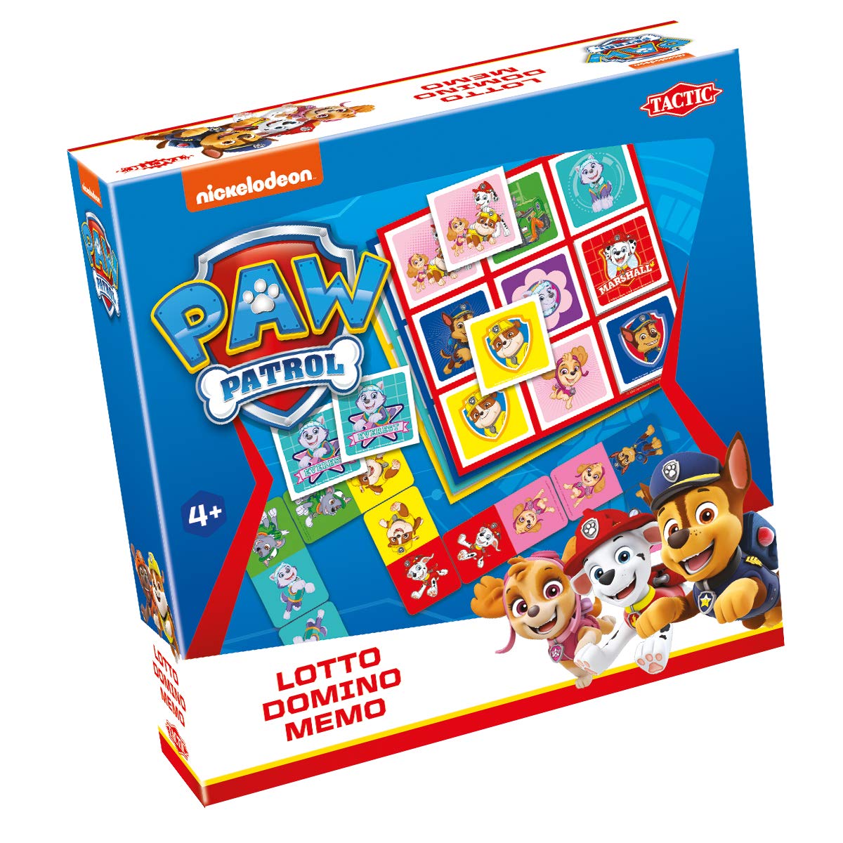 Tactic 56203 Paw Patrol 3-in-1: Memo, Lotto, Domino