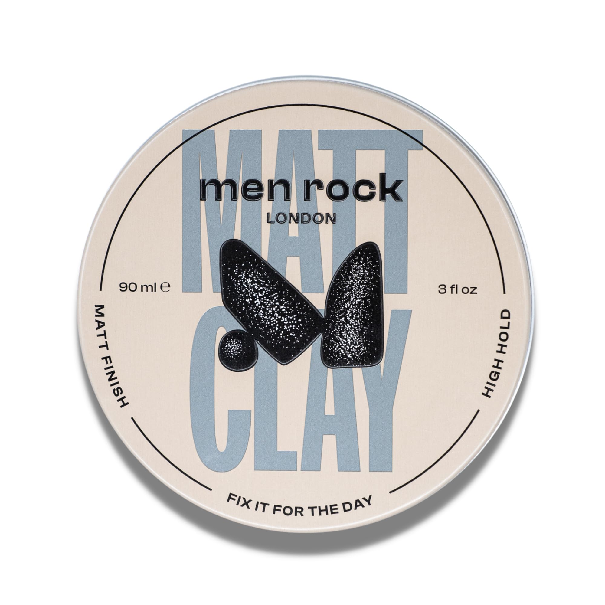 Men Rock Matt Clay - 90ml High Hold, Matte Finish for Thicker, Fuller Hairstyles, Nourishing Cocoa Butter, Sunflower & Almond Oils