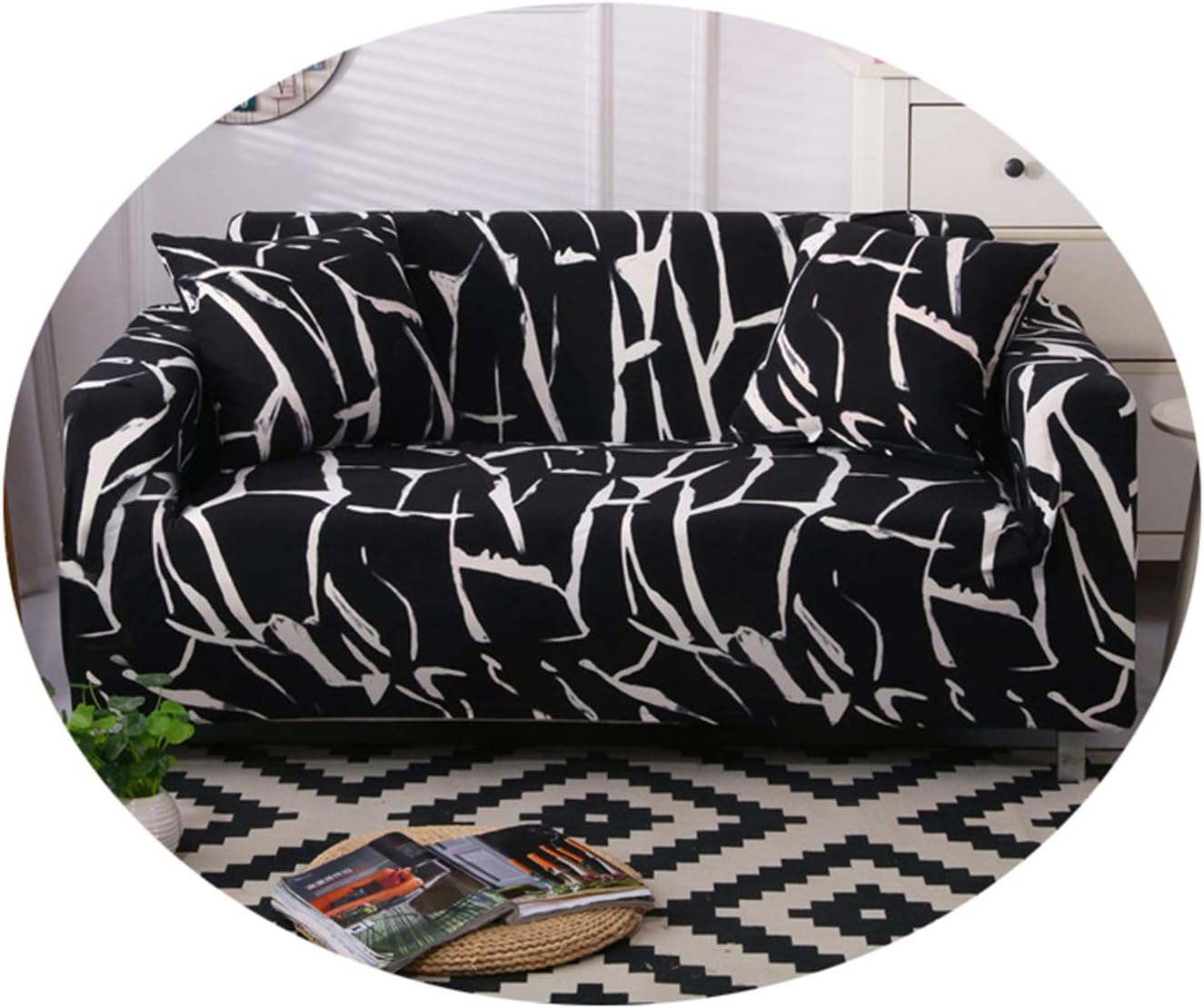 Red Color Sofa Covers For Living Room Floral Elastic Couch Cover Fundas Sofas De Dos Y Tres Plazas Slipcover 1/2/3/4 Seater color 24 1-seater 90-140cm