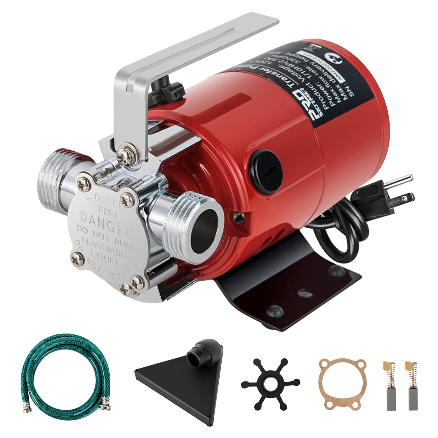Photo 1 of Utility Pump, Prostormer 1/10HP 120V Mini Portable Electric Water Transfer Pump 330GPH Plumbing Equipment with Water Hose Kit Great for Yard, Garden, Pool Draining