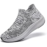 SHULOOK Womens Slip on Walking Shoes Comfort Lightweight Breathable Sock Shoe Non-Slip Mesh Casual Fashion Tennis Running Sneakers