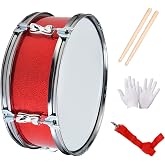 UGPLM 11inch Snare Drum with Adjustable Strap Professional Percussion Instrument Musical Instruments for Teens Birthday Gifts, Red