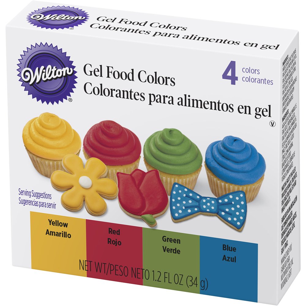 Wilton 601-5581 4 Piece Primary Color Gel Icing Set