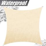 KAHEIGN Sun Shade Sail 2.5m x 3m Cream UV 98% Waterproof 120gsm view 2