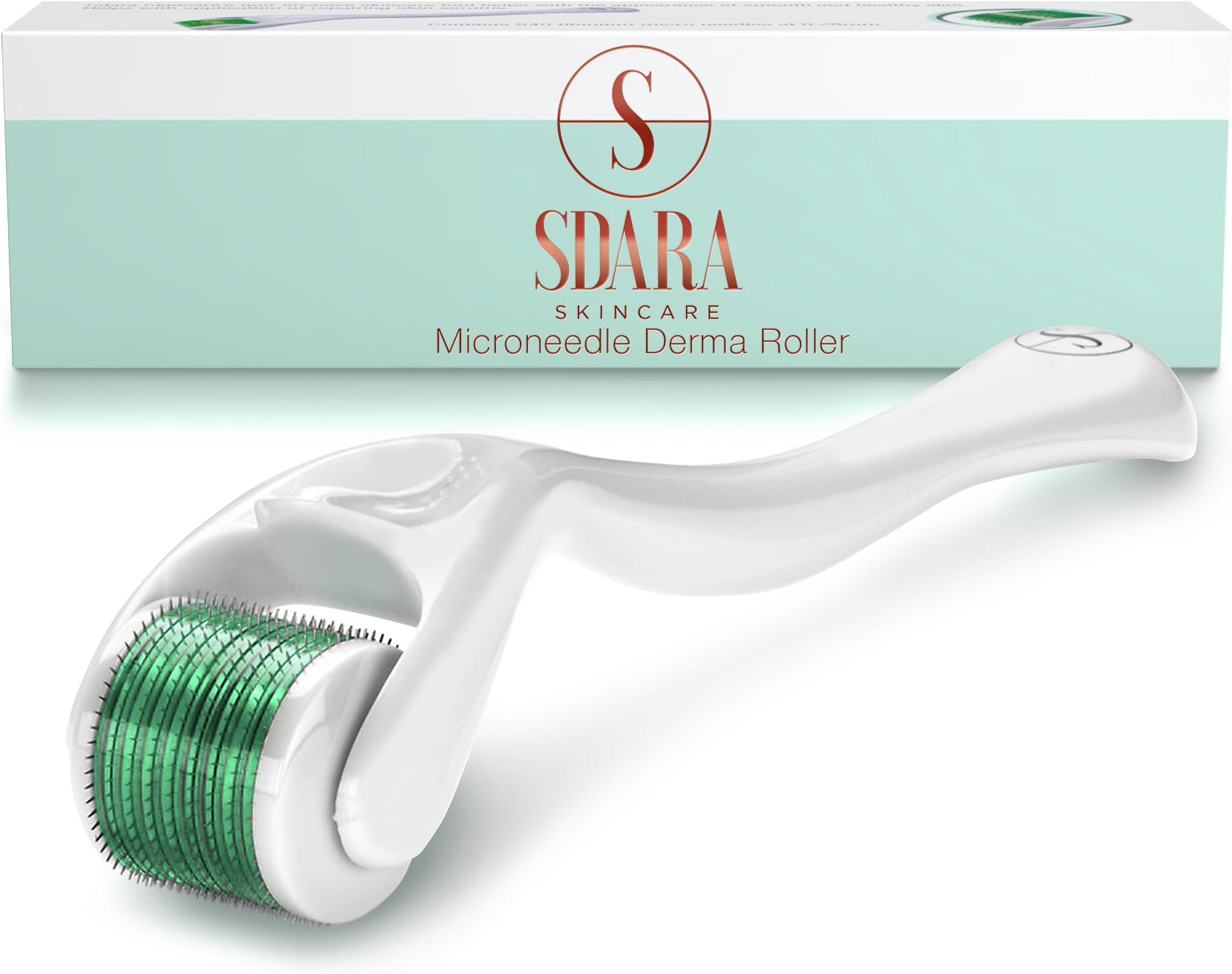 Derma Roller Cosmetic Microdermabrasion Instrument for Face, 540 Titanium Micro Needle.25mm - Includes Free Storage Case (1-Pack)