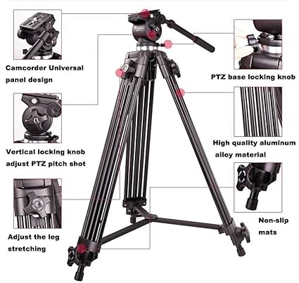 Original Weifeng wf717 profesional Heavy Duty videocámara trípode ...