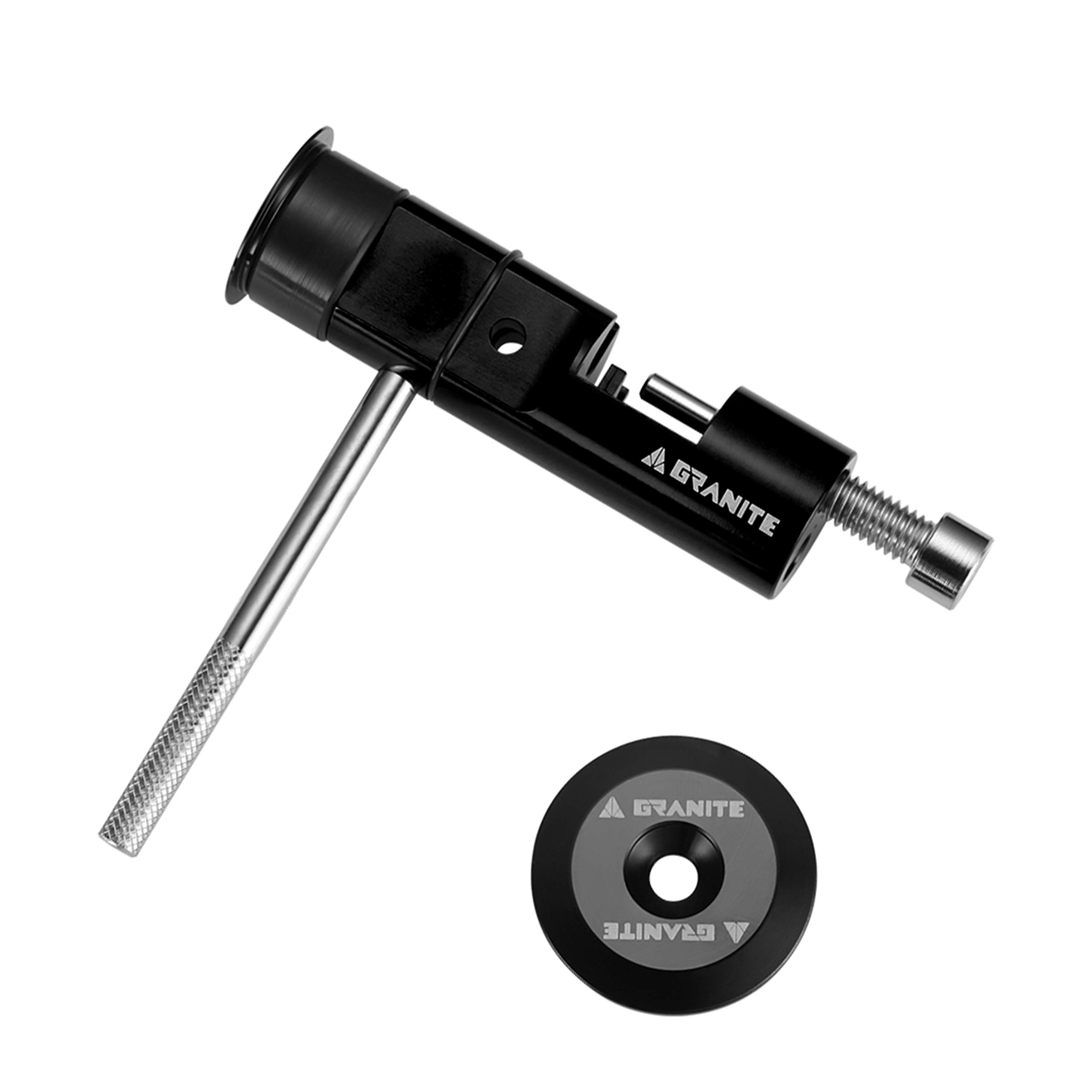 Granite Stash Bike Chain Tool Bicycle Chain Repair Tool Kit Set - Stores in Handlebar - Easy to Use Bike Chain Breaker, Chain Splitter or Link Remover - Compatible with 9 10 11 12 Speed Chain (Black)