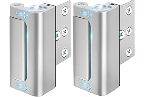 WINONLY Home Security Reinforcement Door Lock - Upgrade Childproof Door Locks for Front Door Kids Safety, Withstand 800 lbs for Inward Swing Doors, Add Extra Flip Lock Latches to Defend Your Apartment Safe