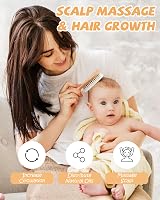 Lictin Baby Hair Brush Natural Goat Hair Beech Wood newborn cradle cap view 4