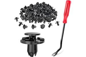 GOOACC 100Pcs Engine Cowl Bumper Fender Clips Replace Nissan 01553-05323 Mazda L33X13209 Infiniti FX35 FX45 G25 G35 G37 Nissan 2003 -on, with 1PC Fastener Remover