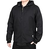 BOCOMAL FR Jackets Heavyweight Canvas and Modacrylic Fleece Lined Hooded Flame Resistant Winter Work Coat NFPA 2112 CAT3
