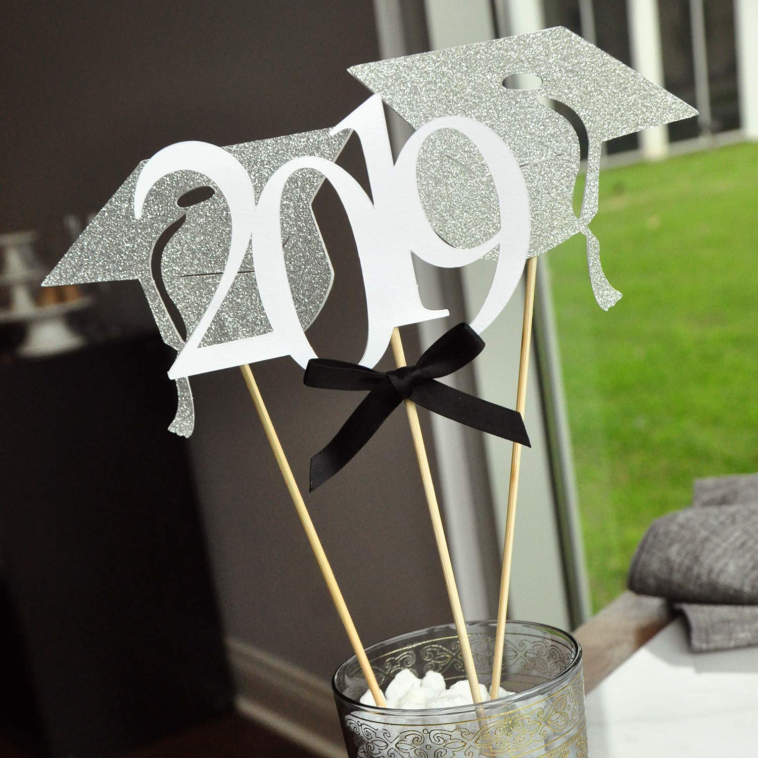 Amazon Com Graduation Party Decoration White And Silver