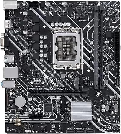 ASUS H610 Motherboard LGA 1700 DDR4 PCIe 4.0 M.2 Micro ATX Realtek LAN HDMI