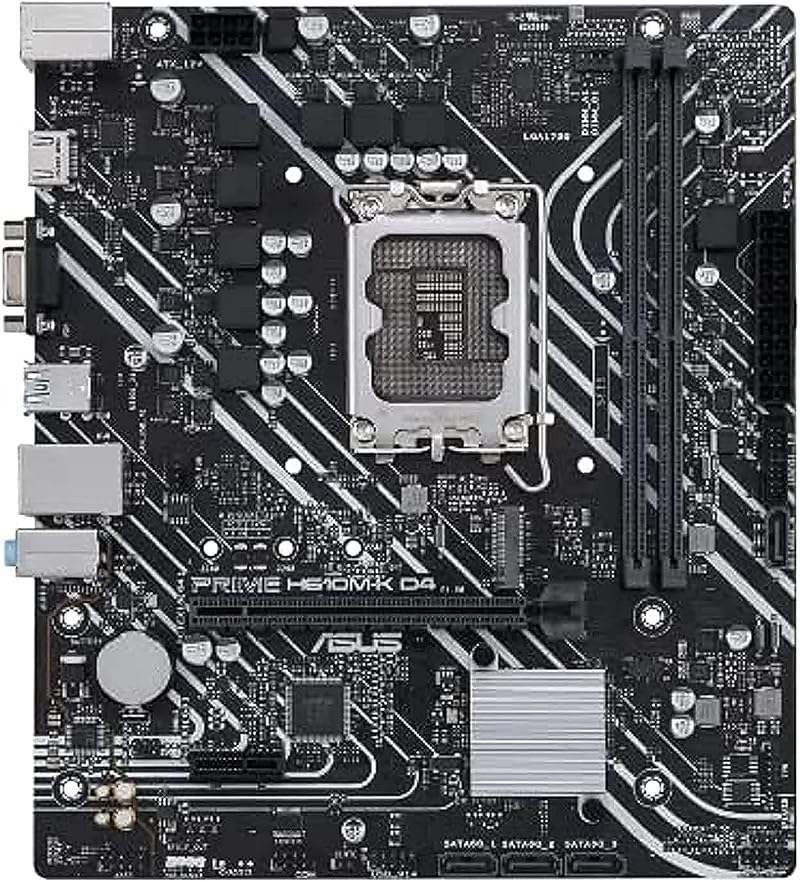 ASUS H610 Motherboard LGA 1700 DDR4 PCIe 4.0 M.2 Micro ATX Realtek LAN HDMI