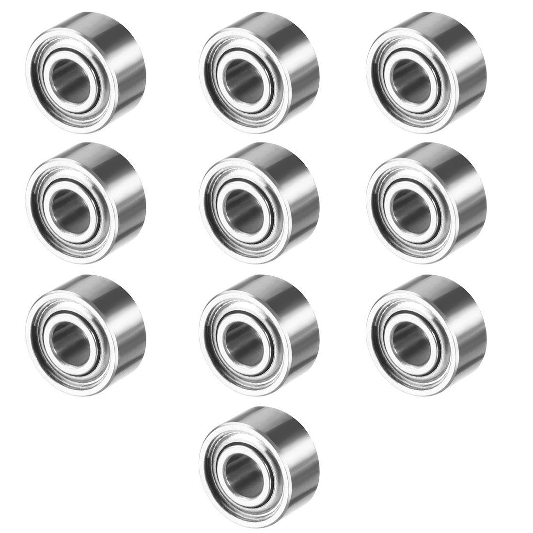 Sourcingmap 10pcs MR52ZZ 2mmx5mmx2.5mm Double Shielded Miniature Deep Groove Ball Bearing