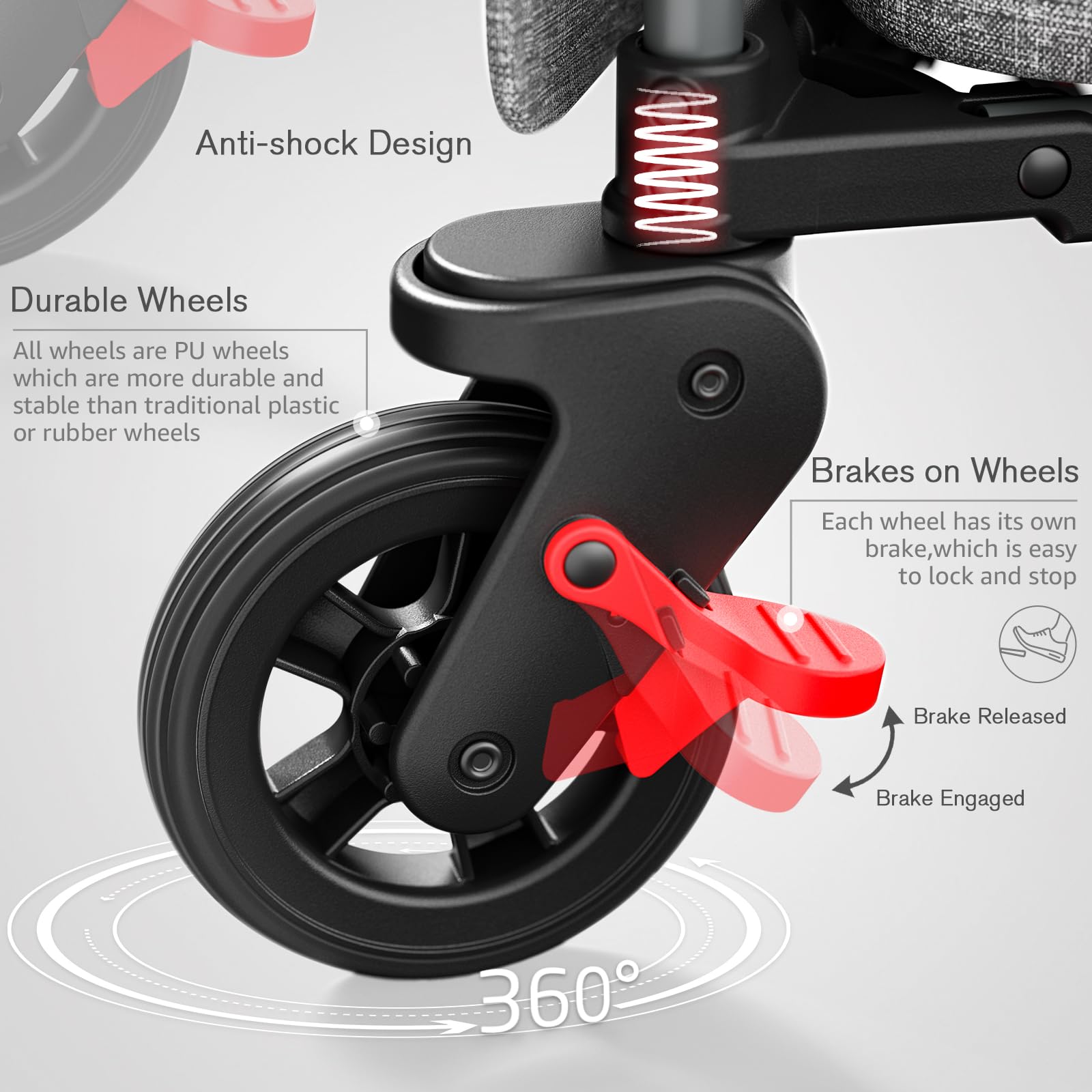 EVER ADVANCED Foldable into Bag Travel Wagon Stroller for 2 Kids & Cargo, Collapsible Toddler Wagon with Removable Canopy, Adjustable 5-Point Harness, Lightweight Carry-on Stroller for Airplane