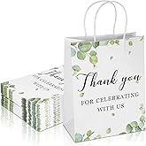 30 Pieces Wedding Welcome Bags Bulk with Handles,Thank You for Celebrating with Us,Wedding Favor Gift Bags for Guests Birthday Baby Shower Favors Supplies,8 x 4 x 10 Inch