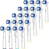 Replacement Brush Heads Compatible with Braun Oral-B, 20pcs Professional Electric Toothbrush Heads for Oral B Replacement Hea