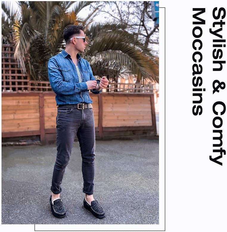 mens moccasin style shoes