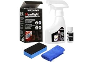 WAZNFYV Headlight Restoration Kit, Automotive Headlight Cleaner Oxidized and Yellowed Head Light Restoring Kit for All Vehicle Types (400, Grams)