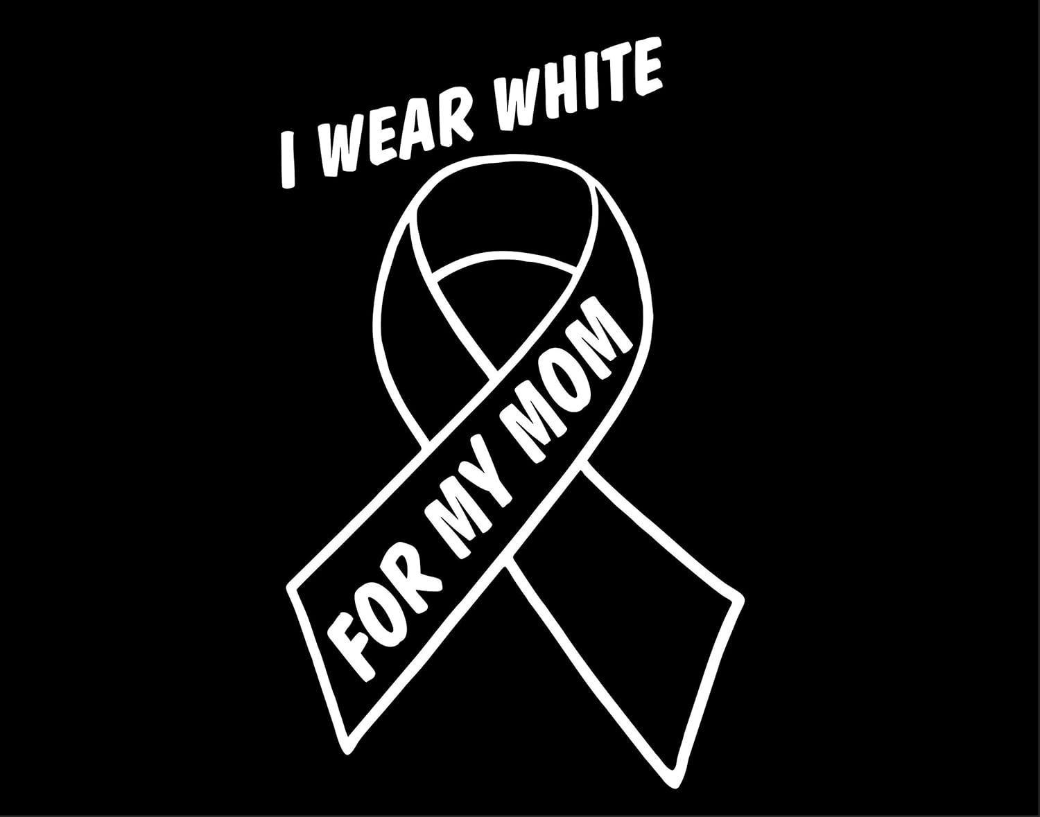 Amazon Com Diamond Graphics I Wear White For My Mom Lung Cancer 4 X 6 Die Cut Decal Bumper Sticker For Windows Cars Trucks Laptops Etc Automotive